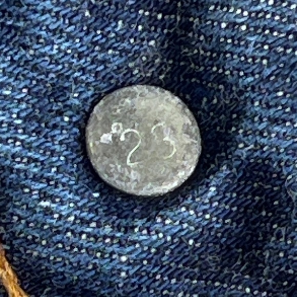 Vintage 70s Levis Bell Bottom Flared Orange Tab Patch Embroidered Jeans - Picture 4 of 13